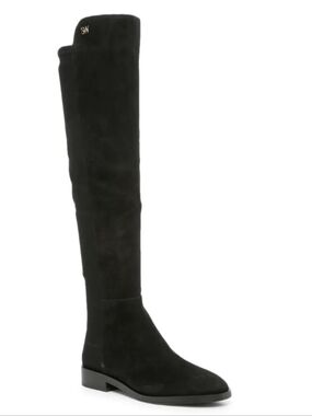 Stuart Weitzman Over-the-Knee Black Suede Boots - Size 4.5B